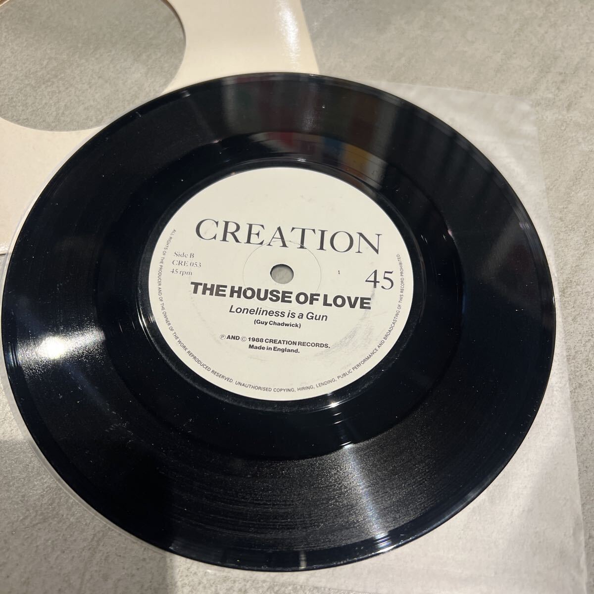 【アナログ盤】激レア/限定盤/UK盤/クリエイション盤/オリジナル/7インチ/The House Of Love /Christine/レコード/Creation Records/CRE053_画像6