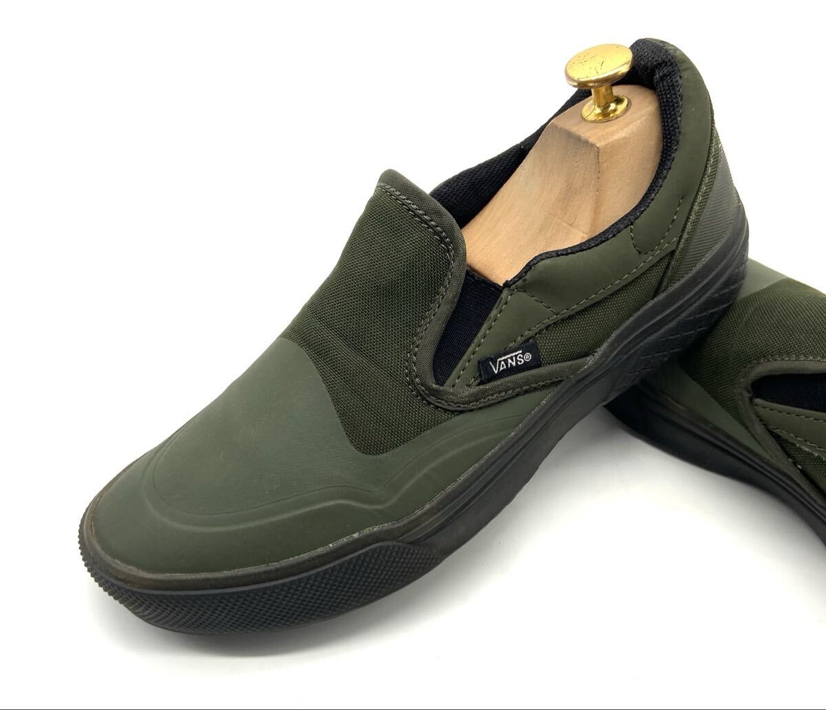 【VANS バンズ/SLIP ON 66 Supply/500383】スリッポンシューズ/グリーン/25.5cm/衝撃プライス！大人カジュアルモデル★1足限定販売！10.27_画像1