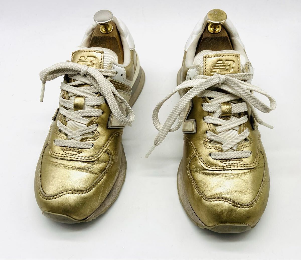 【New Balance ニューバランス/574/ENCAP】ローカットスニーカー/ゴールド/23.5cm/衝撃プライス！ヴィンテージ復刻クラシックモデル★10.24_画像2