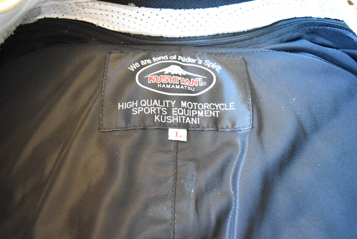 クシタニ　MFJ公認　レーシングスーツ　Lサイズ　転倒無し　使用少ない　未転倒　プロトコアレザー　ザイロン　KUSHITANI　革ツナギ_画像8