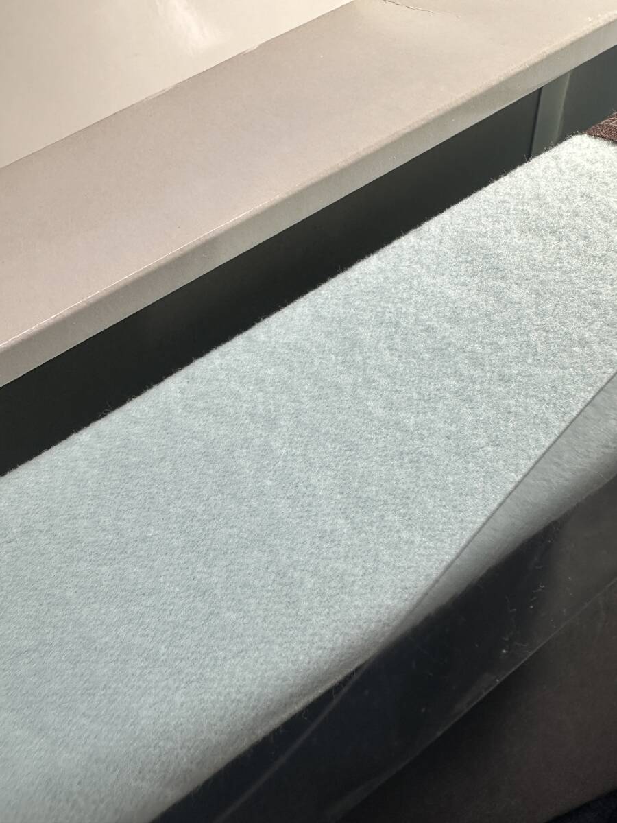 ★コレクター必見！！ 現状品 未使用 CELINE セリーヌ ウィンターシーツ ブルー 140×240㎝ 綿100％ 箱付き インテリア 寝具 雑貨 KZ743_画像5