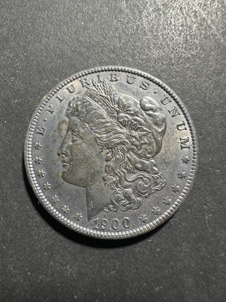 ★コレクター必見！！ 当時物 現状品 1900年 アメリカ モルガンダラー 1ドル 銀貨 シルバー アンティークコイン ビンテージ 26.6g KZ801_画像1