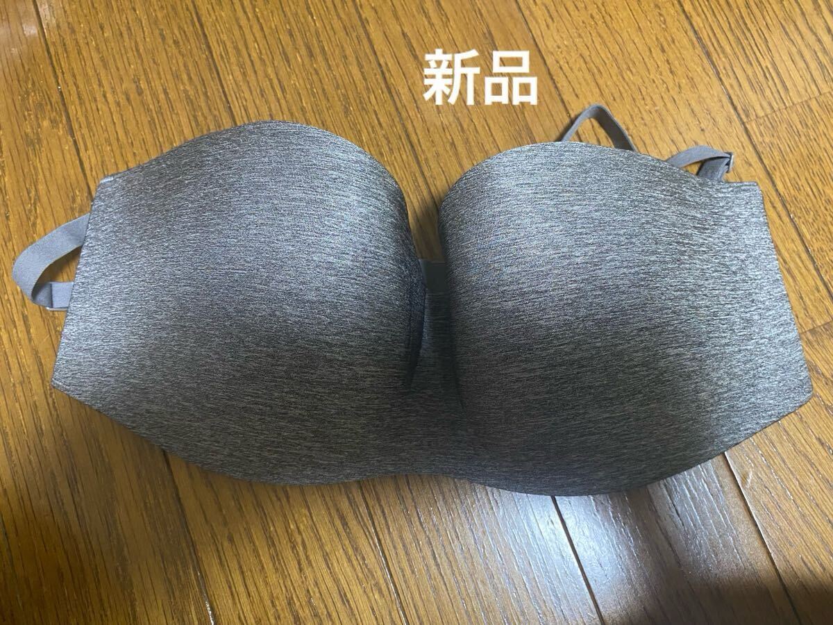 新品 ユニクロ ワイヤレスブラ グレー M サイズ_画像1