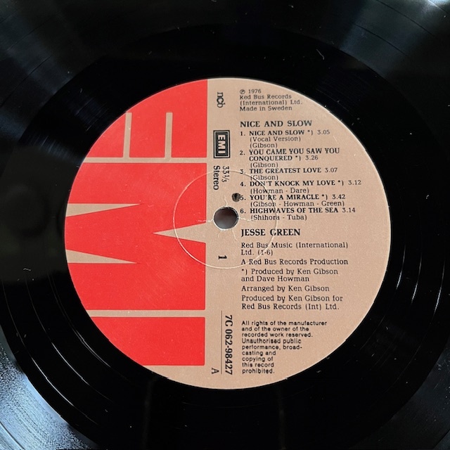 エロジャケ！グルーヴィー・ソウル！エヴァーグリーンのトロピカル・ディスコ大傑作！JESSE GREEN『NICE AND SLOW』エロソウル / 甘茶_画像3