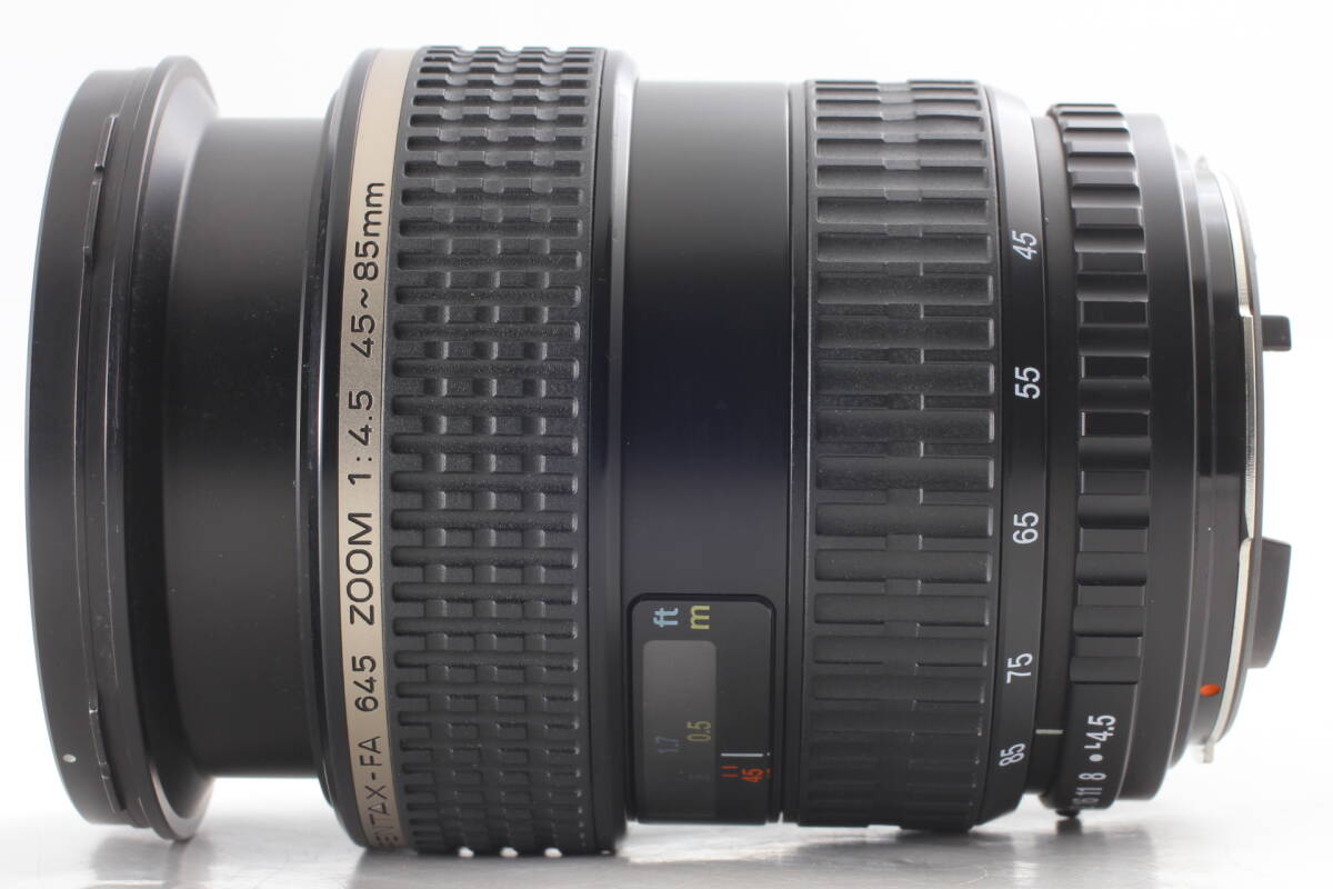 フード付 ペンタックス Pentax FA smc 45-85mm 4.5 ズームレンズ 645 N NII 用 中判カメラ リコー_画像6