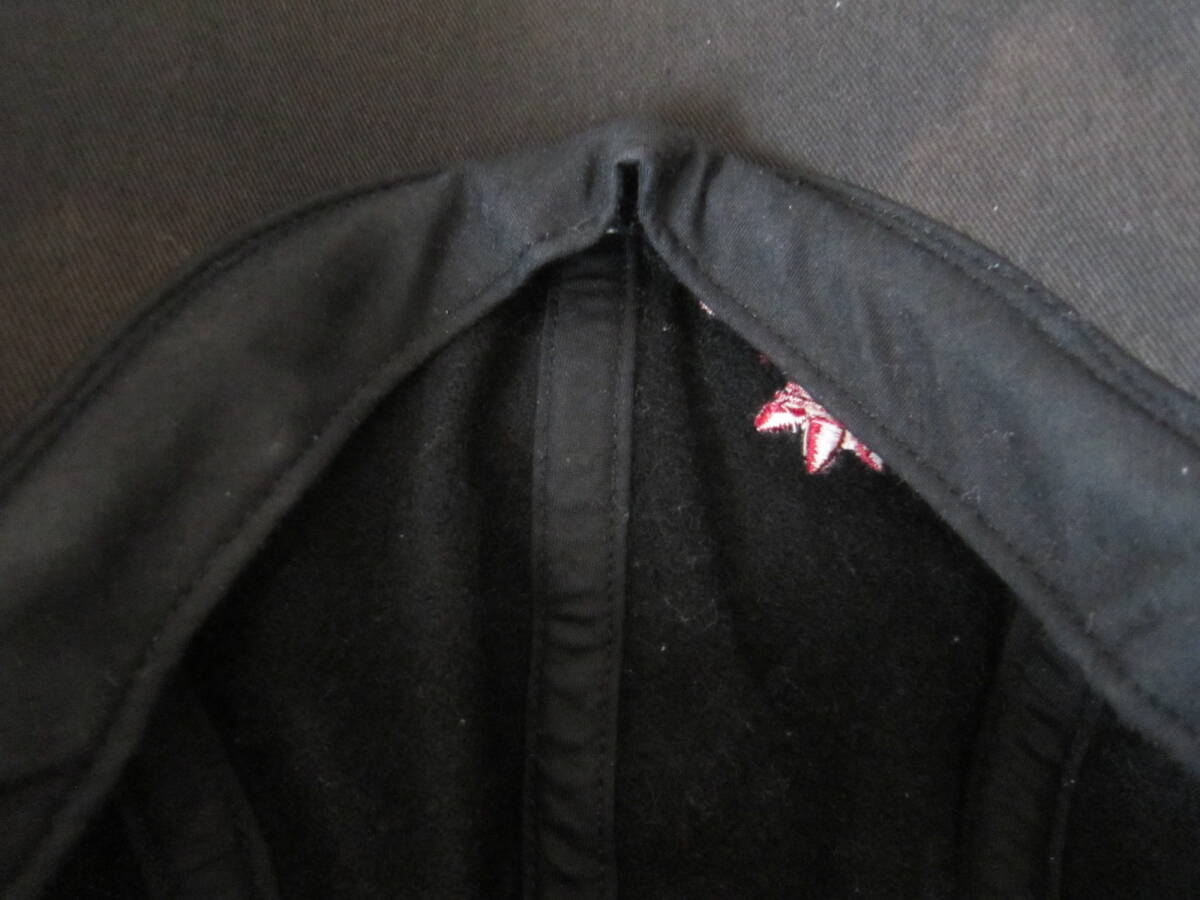adidas（アディダス）　　秋冬用キャップ　　黒/赤 ウール　　フリーサイズ(57～60㎝)　　ok2510C_画像5