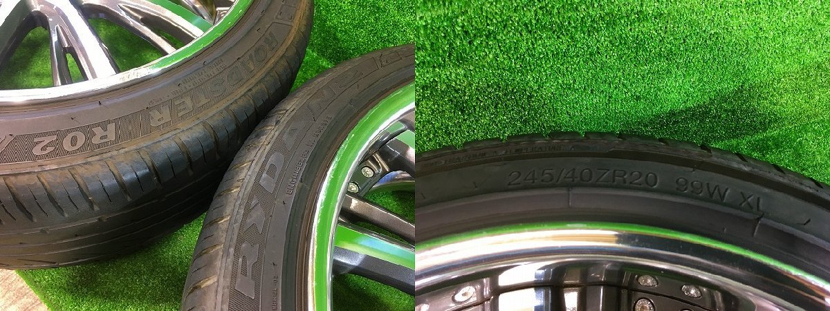 r管理78782 H21 フーガ KY51 】★AME Shallen シャレン XK-87 アルミ タイヤ 4本 20×8.5 +35 2本 20×9.5 +38 2本 114.3 245/40ZR20★_画像8