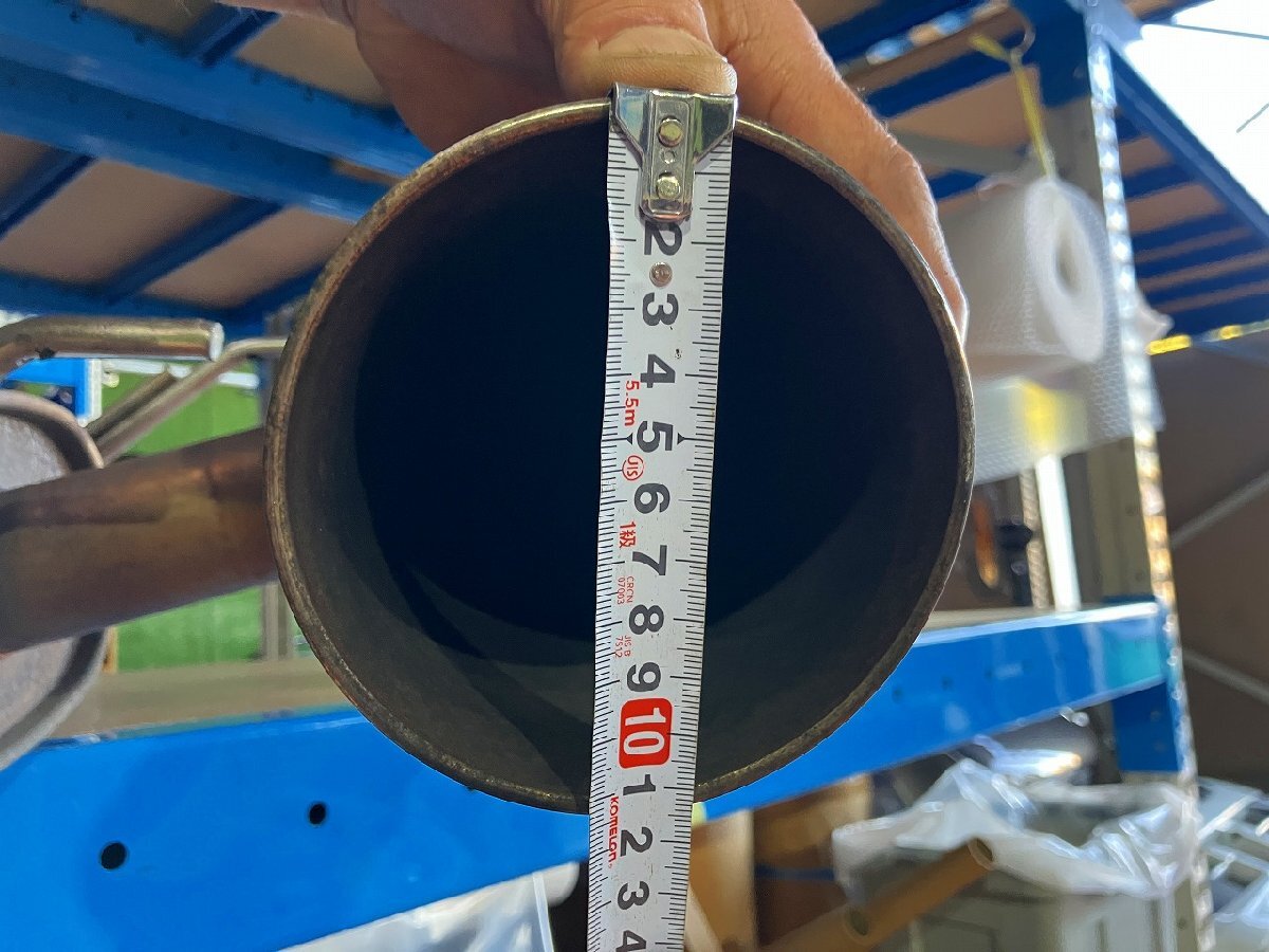 Y管理79008 H19 RX-8 SE3P 前期】★メーカー不明 社外 左右出し センター&リア マフラー サビ多数&フランジ部 溶接補修有★_画像8