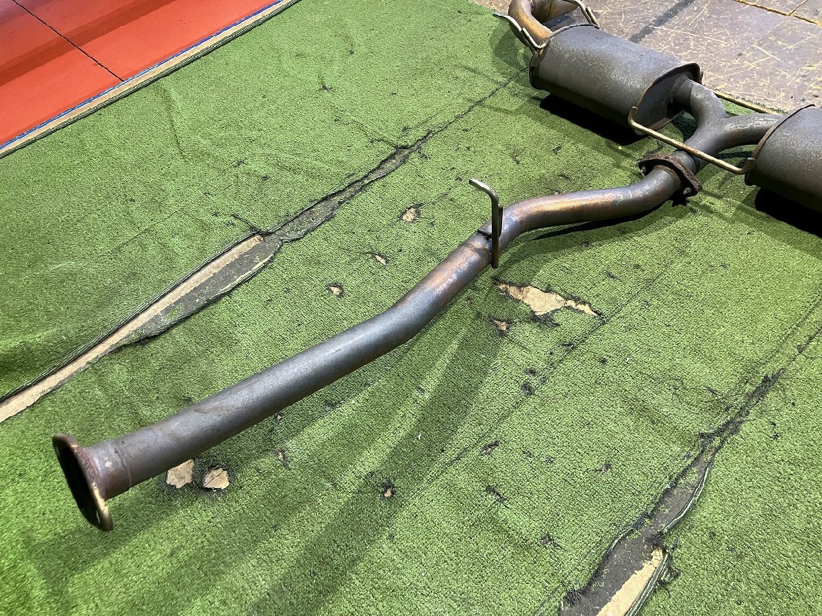 Y管理79008 H19 RX-8 SE3P 前期】★メーカー不明 社外 左右出し センター&リア マフラー サビ多数&フランジ部 溶接補修有★_画像4