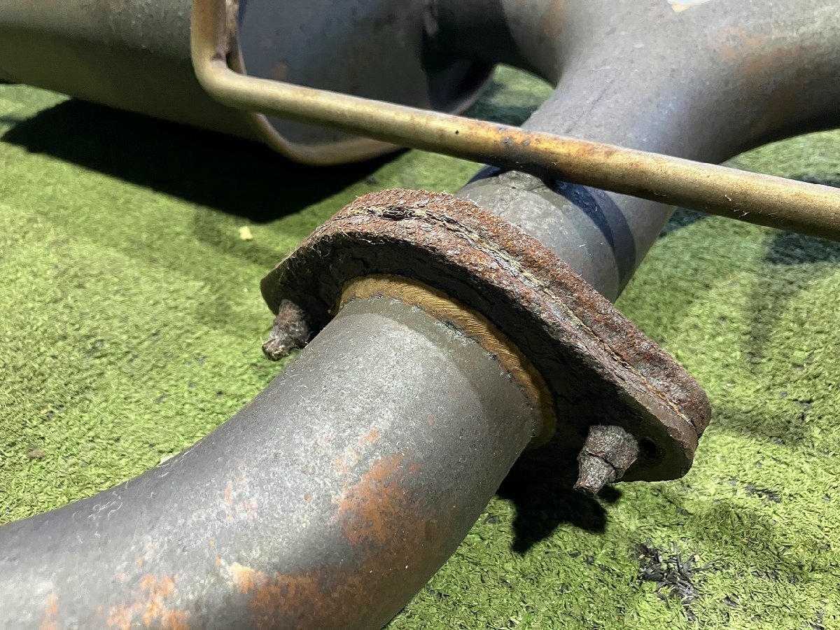 Y管理79008 H19 RX-8 SE3P 前期】★メーカー不明 社外 左右出し センター&リア マフラー サビ多数&フランジ部 溶接補修有★_画像7