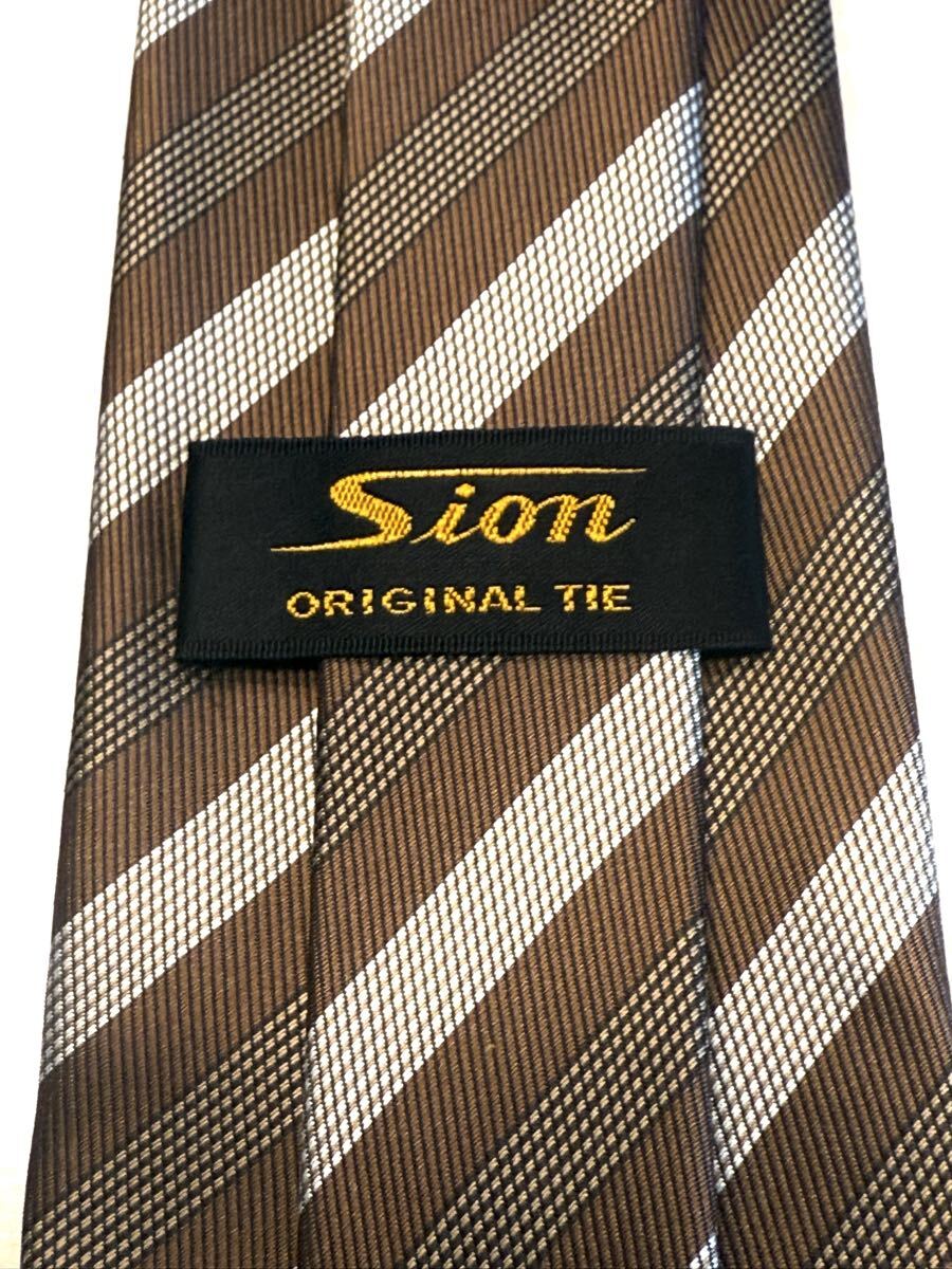 (送料無料)新品未使用品(タグ無し)Sion ORIGINAL TIE メンズ ネクタイ☆サイズ 全長 約136㎝、大剣幅 約8.5㎝ ☆素材 綿100%_画像4
