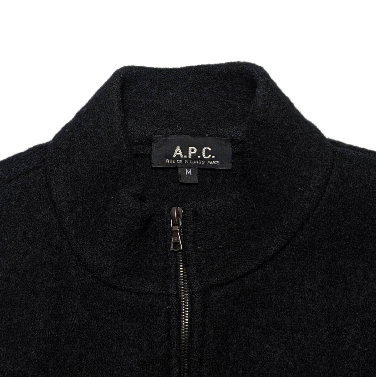 90's APC アーペーセー イタリア製ニットジャケット M A.P.C. EAST by WEST MADE IN ITALY FRANCE フランス製 イーストバイウエスト_画像4