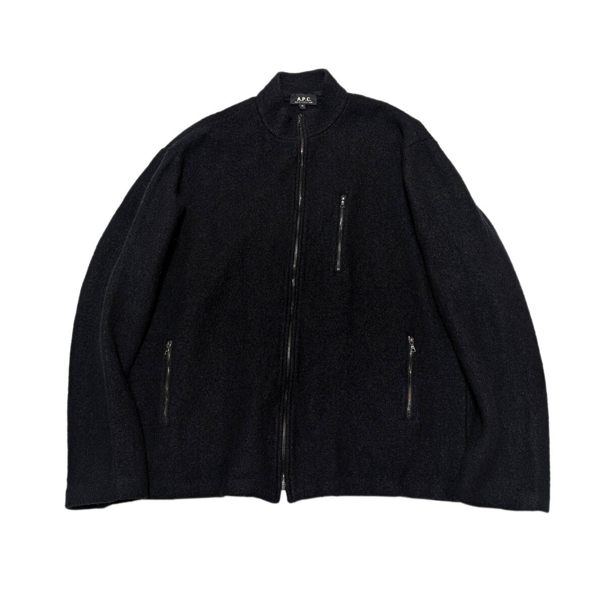 90's APC アーペーセー イタリア製ニットジャケット M A.P.C. EAST by WEST MADE IN ITALY FRANCE フランス製 イーストバイウエスト_画像1