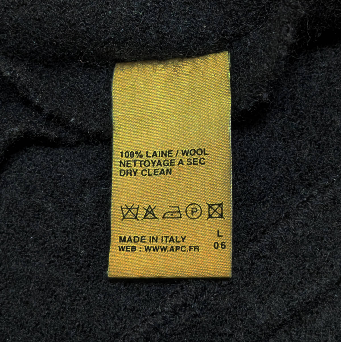 90's APC アーペーセー イタリア製ニットジャケット M A.P.C. EAST by WEST MADE IN ITALY FRANCE フランス製 イーストバイウエスト_画像5