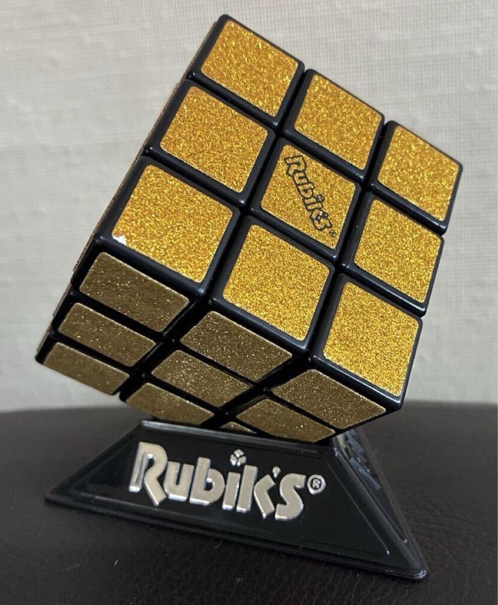 Rubiks ルービックキューブ ゴールド レトロゲーム キラキラ_画像1