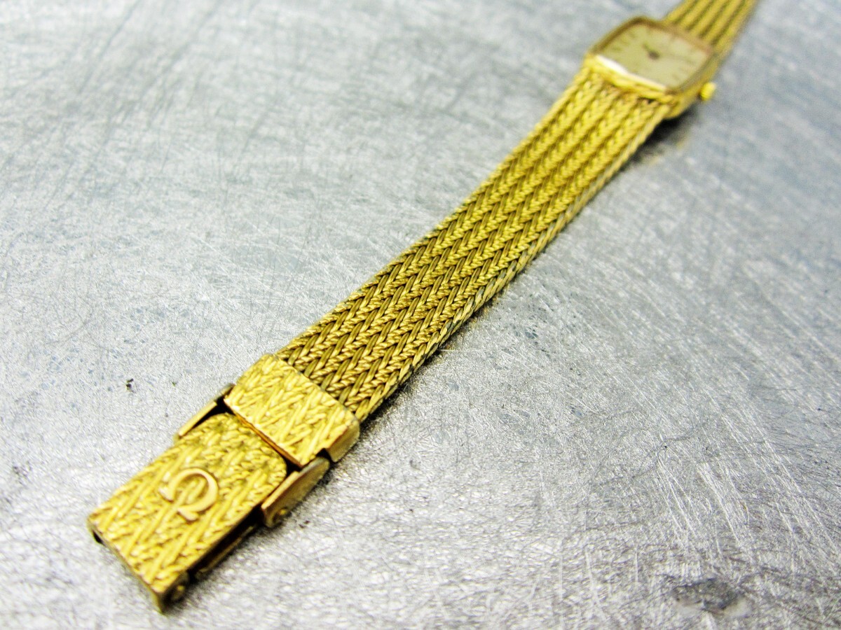 オメガ純正ケース付き オメガ デビル ゴールド文字盤 腕時計 OMEGA ゴールド 電池交換済み_画像5