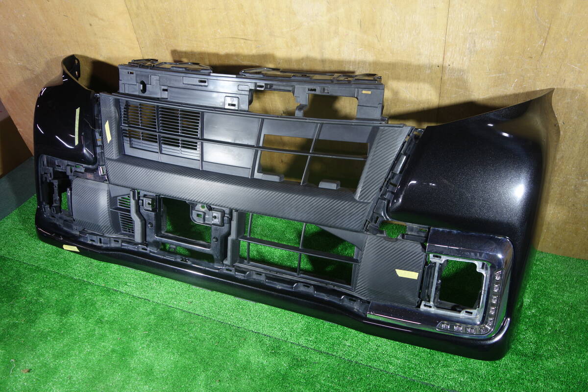 21299　LA600S 後期 タントカスタム トップエディション フロントバンパー X07 ブラックマイカM　52119-B2F10_画像2