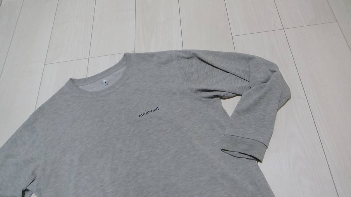モンベル M-R メンズ ★ WIC 長袖 Tシャツ シャツ グレー トップス 1114112 M_画像2