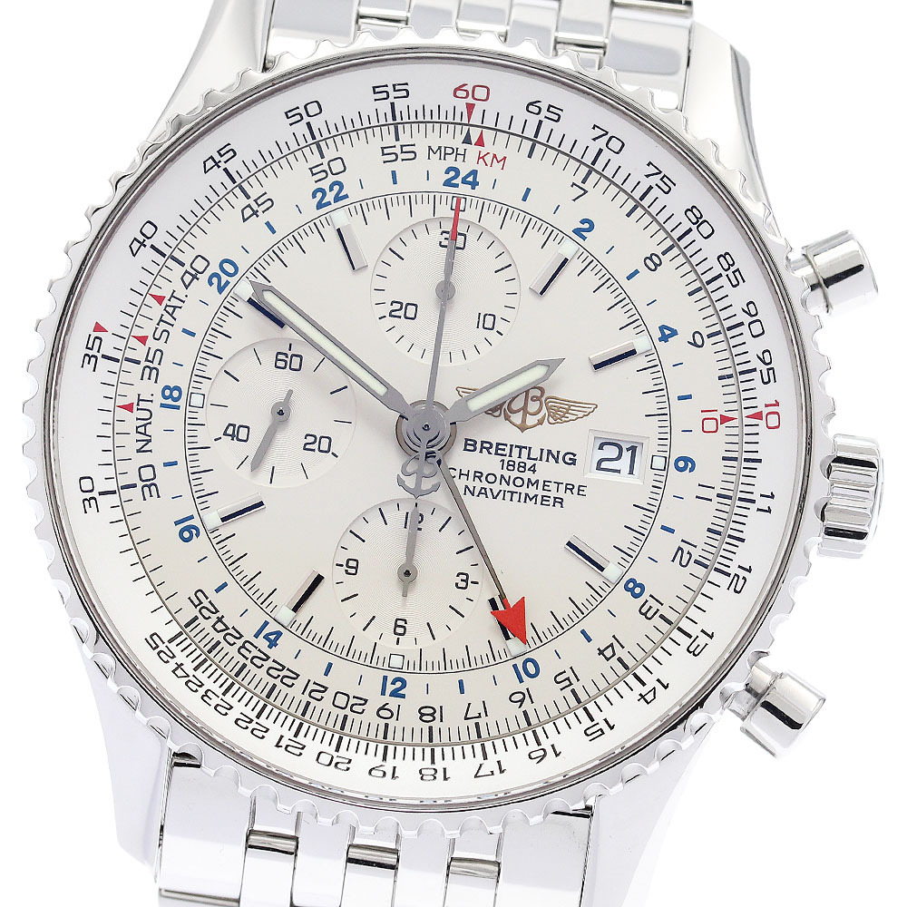 ブライトリング BREITLING A24322 ナビタイマー ワールド クロノグラフ 自動巻き メンズ 美品 _911285_画像1