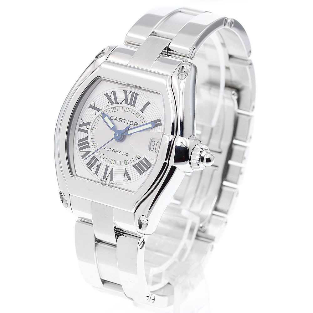 カルティエ CARTIER W62000V3 ロードスターLM デイト 自動巻き メンズ 美品 箱付き_911209_画像3