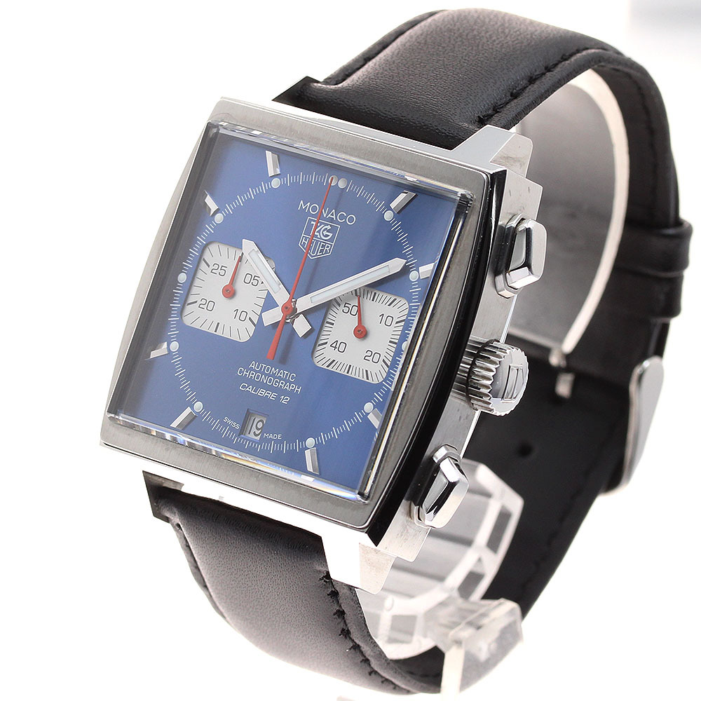 タグホイヤー TAG HEUER CAW2111-1 モナコ キャリバー12 クロノグラフ 自動巻き メンズ 良品 保証書付き_914361_画像3