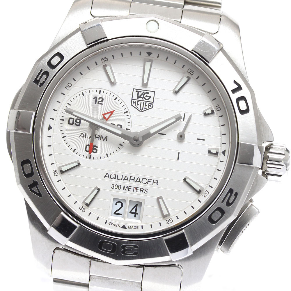 訳あり タグホイヤー TAG HEUER WAP111Y アクアレーサー グランドデイト アラーム クォーツ メンズ _902622_画像1