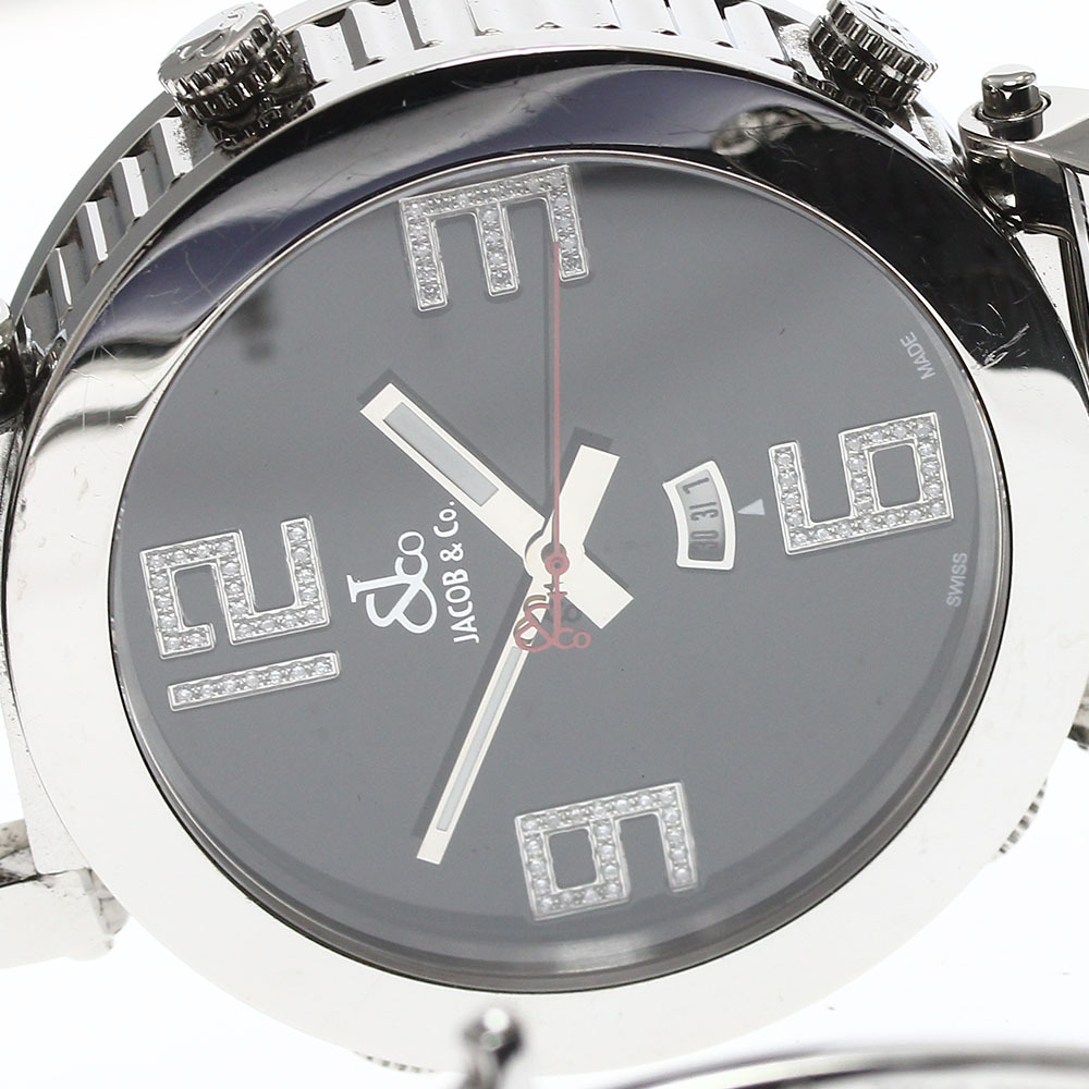 ジェイコブ JACOB&CO 6タイムゾーン ダイヤベゼル デイト クォーツ メンズ _909006_画像7