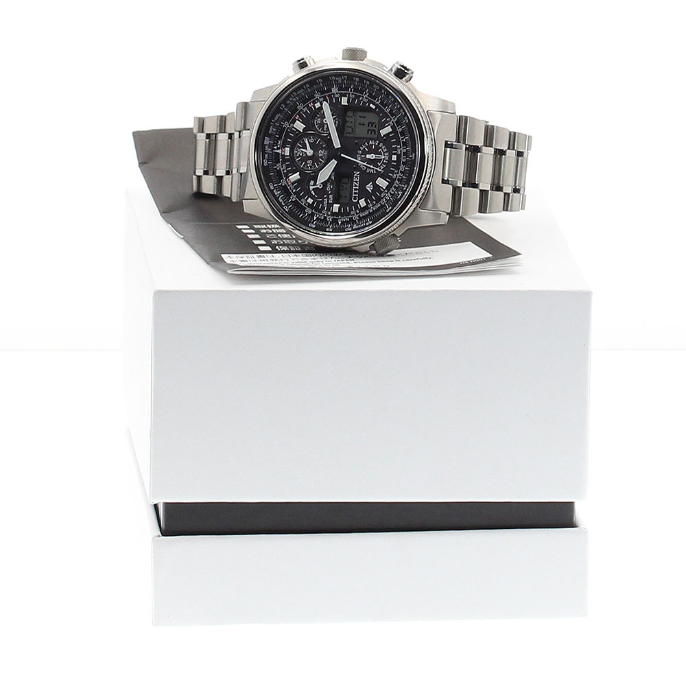 シチズン CITIZEN U680-T016677/PMV65-2271 プロマスター SKYシリーズ ソーラー電波 メンズ 良品 内箱・保証書付き_915349_画像2