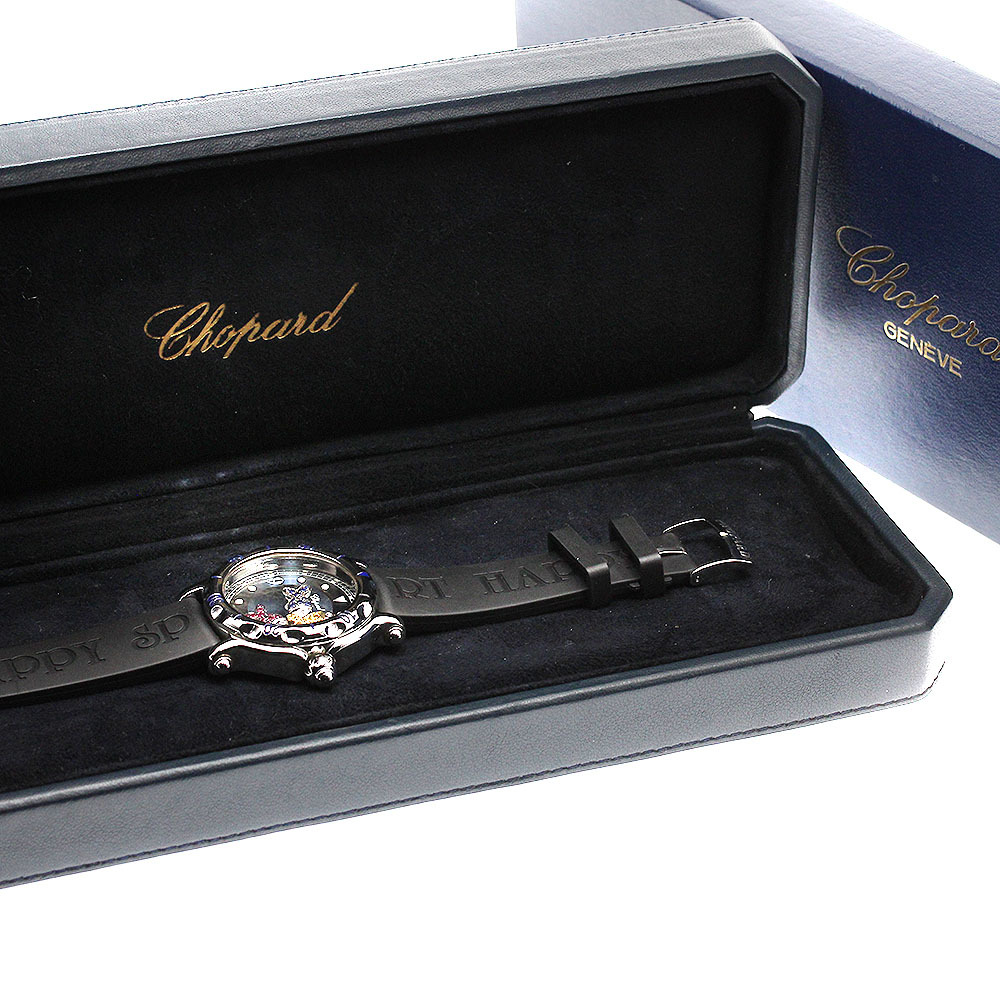 訳あり ショパール Chopard 28/8347/8-402 ハッピースポーツ ハッピーフィッシュ デイト クォーツ メンズ 箱付き_905576_画像2