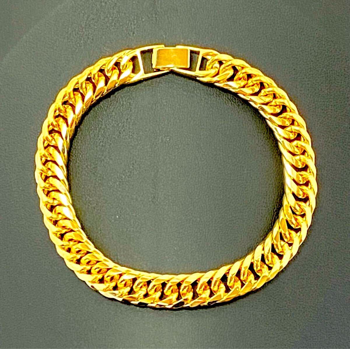 KB-1 喜平チェーン ブレスレット9mm ゴールド 18kgp 新品未使用品 倉庫在庫処分！ _画像1