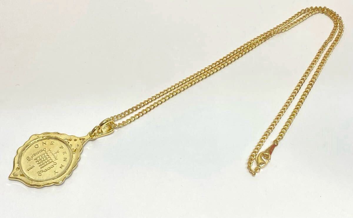 E-2 倉庫在庫処分！ エリザベスコイン ペンダント ネックレス レプリカ 新品未使用品_画像6