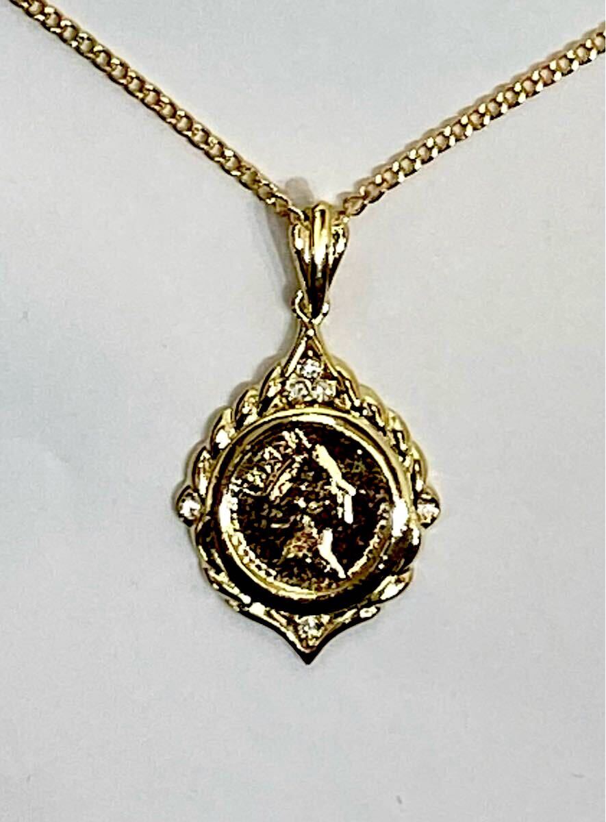 E-2 倉庫在庫処分！ エリザベスコイン ペンダント ネックレス レプリカ 新品未使用品_画像2