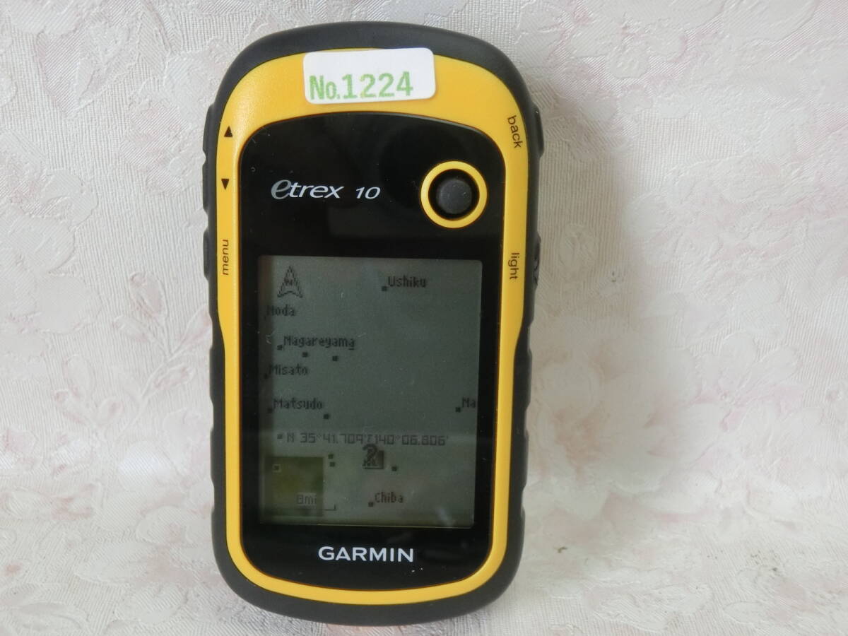 【中古品】GARMIN eTrex 10J トレッキング 登山 ハンディGPS(動作品/ボタン部分ゴム破損あり)1224_画像2