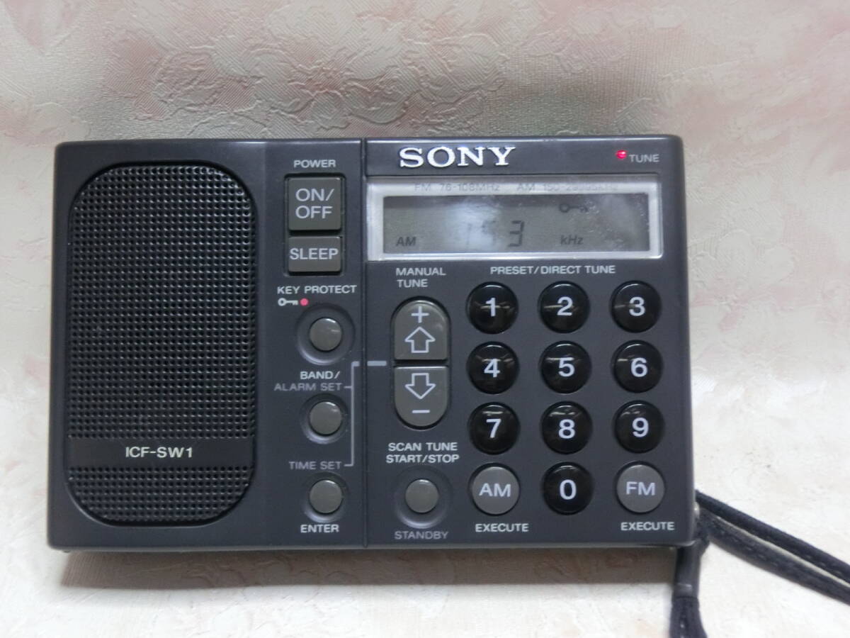 【ジャンク品】SONY 小型ラジオ ICF-SW1(通電確認済/動作未確認)1101_画像5