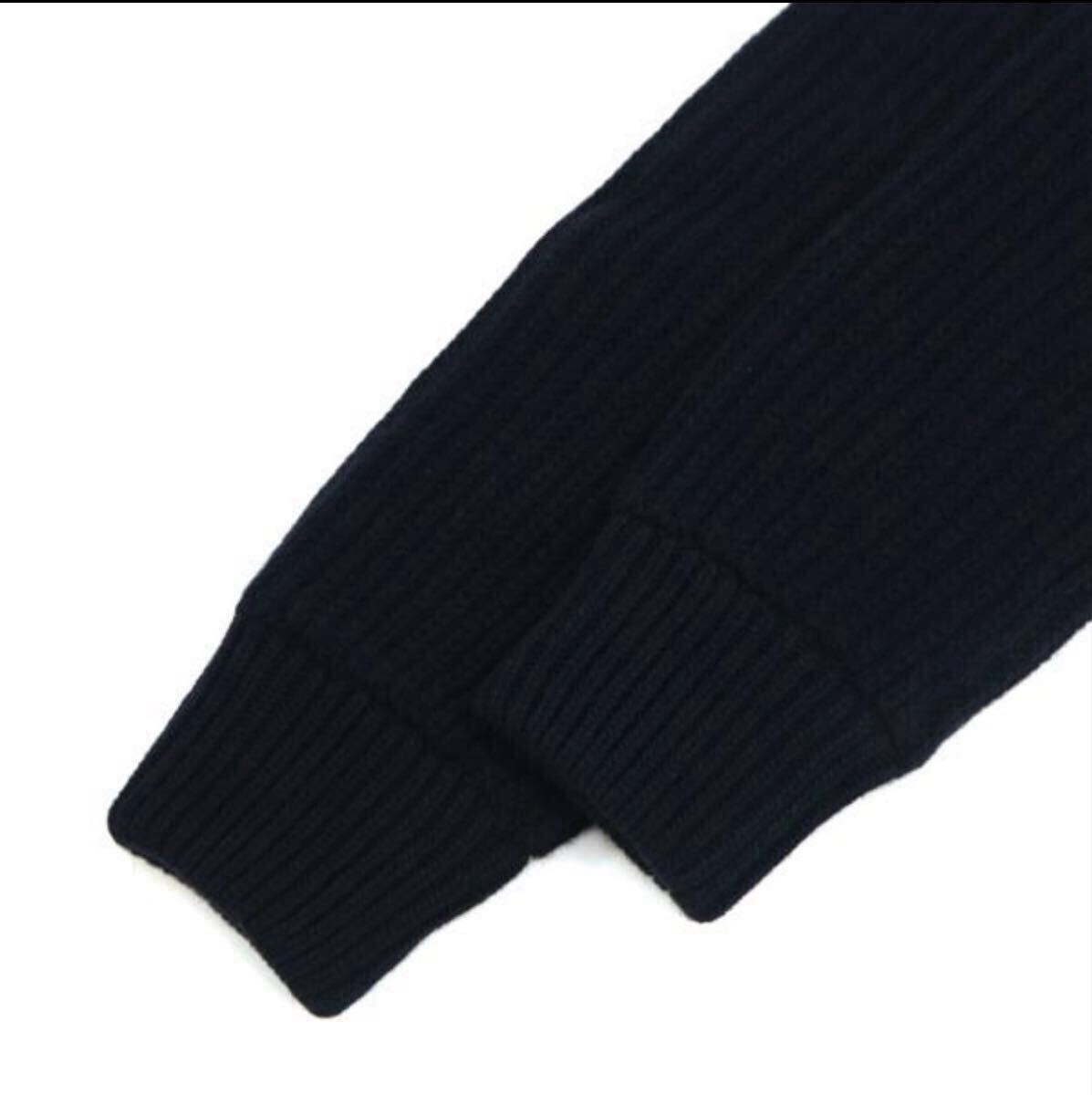 ヘルノ リゾート(Herno resort) 、ウールニットナイロン中綿コンビジャケット、ネイビー、サイズ44、本物_画像6