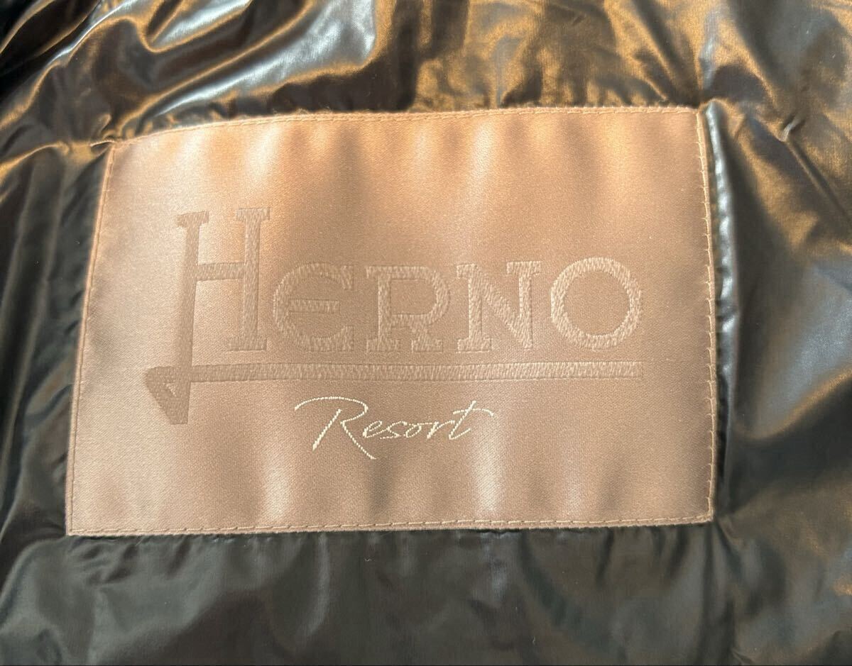 ヘルノ リゾート(Herno resort) 、ウールニットナイロン中綿コンビジャケット、ネイビー、サイズ44、本物_画像7
