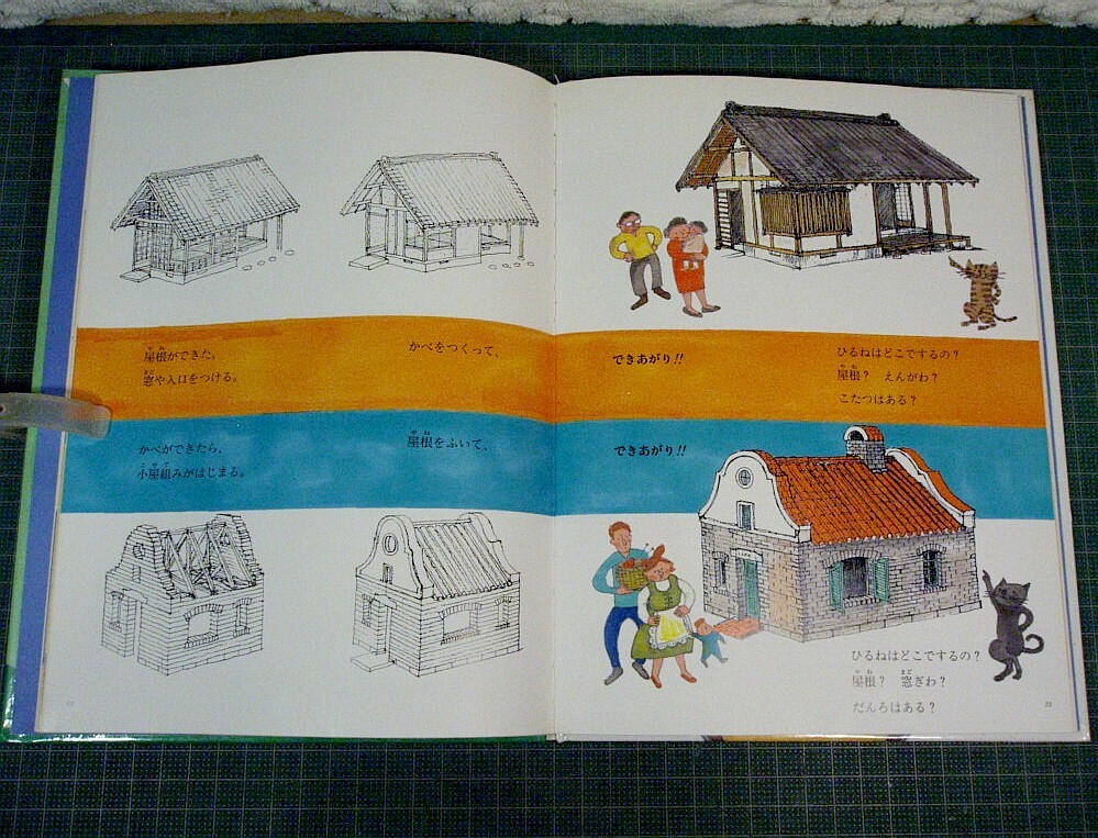 小野かおる3冊『やねはぼくらのひるねするばしょ』(たくさんのふしぎ傑作集)+『はしをわたらずはしわたれ』+『かべかべ、へい!』★送230_画像5