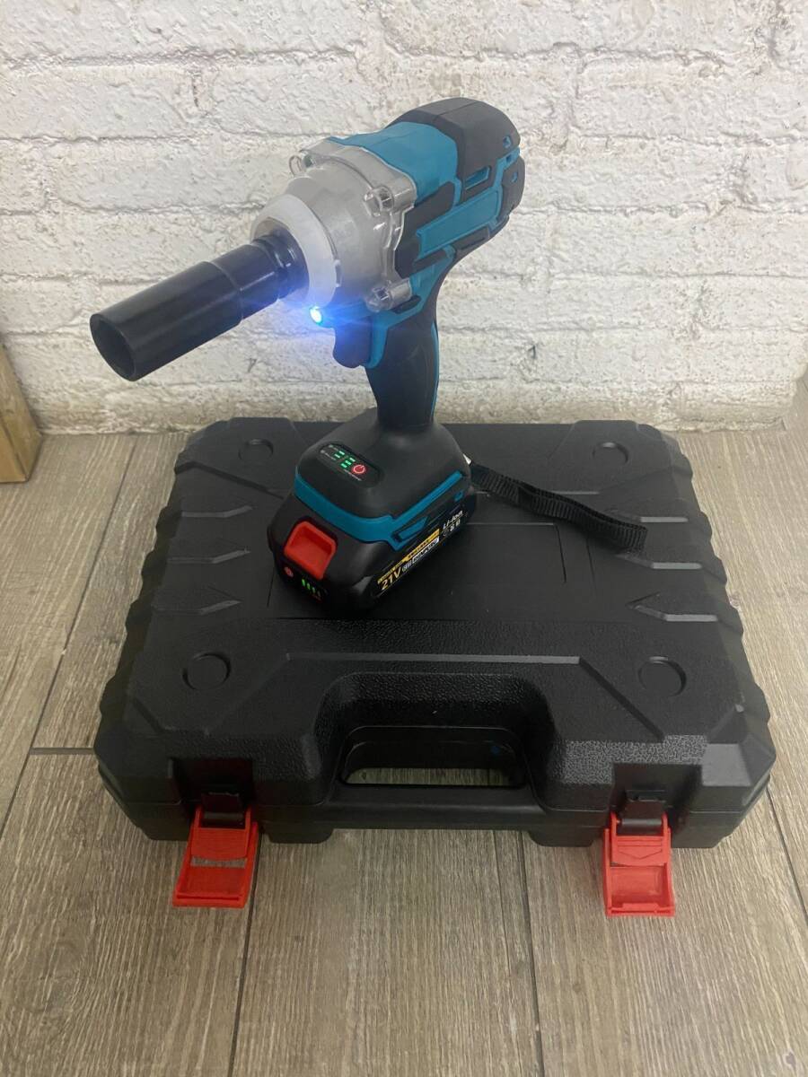 電動 インパクトレンチ 21V セット1台4役 350Nm 電動ドリルドライバー 多点セ ット 21v電池1枚 タイヤ交換 マキタ 18V バッテリー併用_画像8