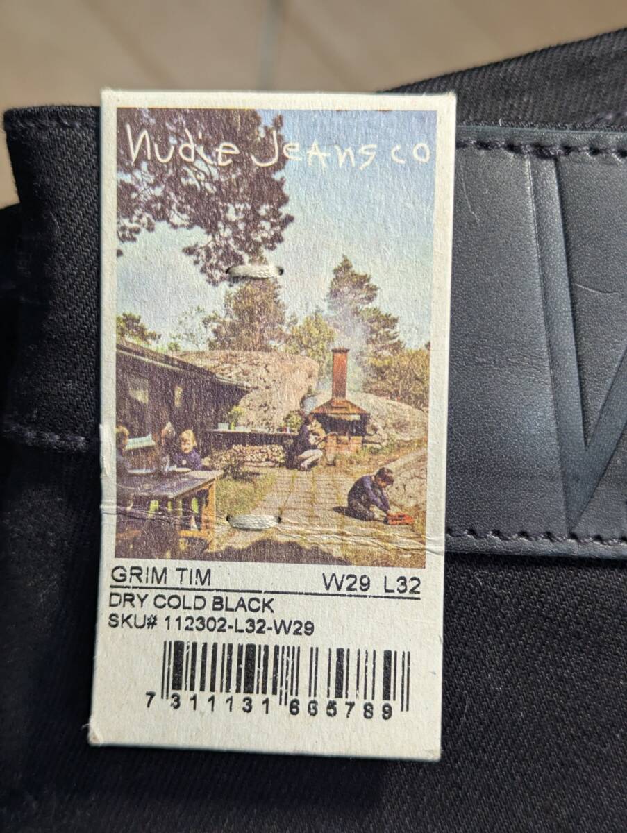 Nudie Jeans GRIM TIM DRY COLD BLACK W29L32　ボタンフライ　新品_画像8