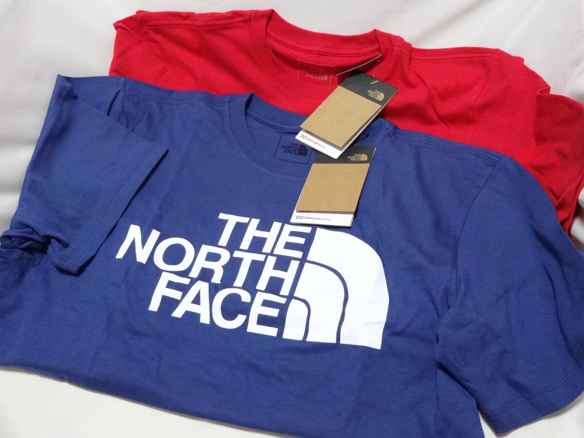 【未使用 2点セット】THE NORTH FACE ノースフェイス Tシャツ 半袖 ショートスリーブ USサイズS(日本サイズM相当) ブルー レッド【タグ付】_画像2