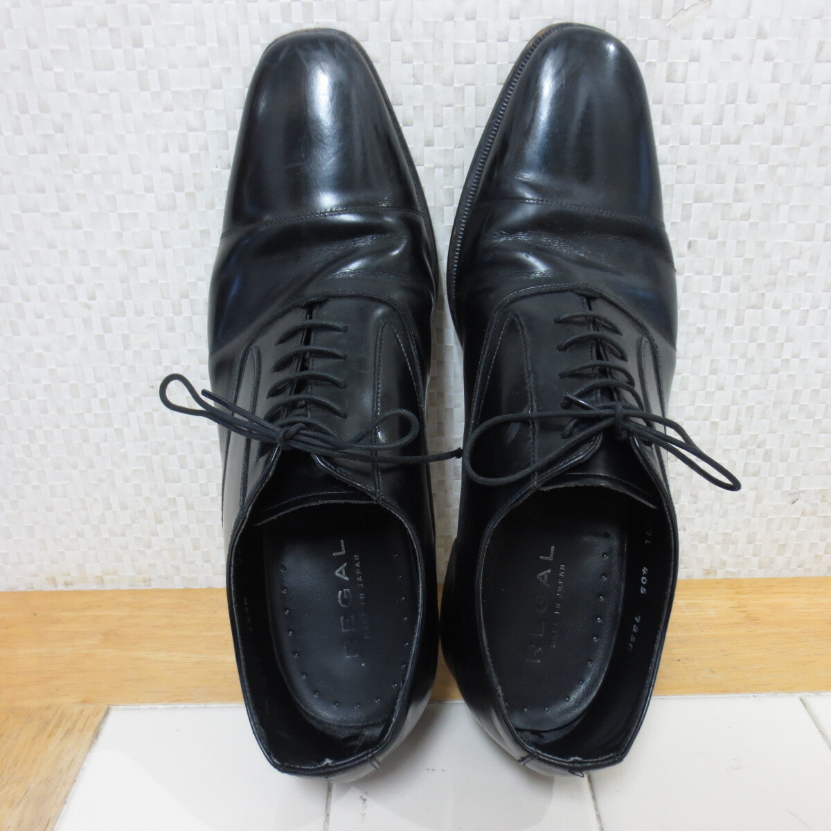 リーガル 725R 本革 ビジネスシューズ 黒 25.5㎝ REGAL 佐川急便700円 I10/10_画像3