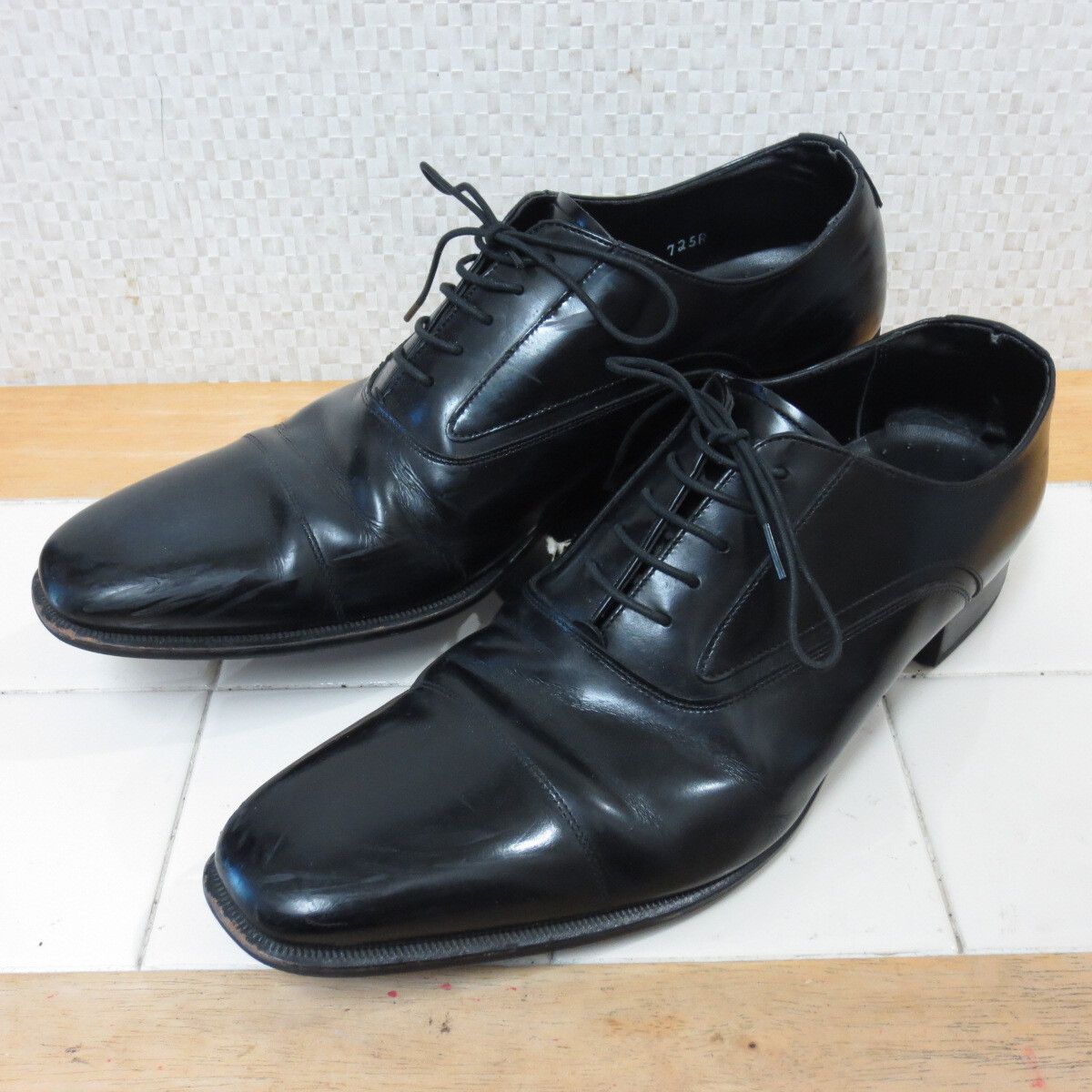 リーガル 725R 本革 ビジネスシューズ 黒 25.5㎝ REGAL 佐川急便700円 I10/10_画像1