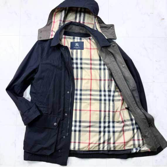 正規品！BURBERRY LONDON バーバリー ダウンライナー付 コート LLサイズ 3way フード ノバチェック ロンドン メンズ ジャケット アウター_画像1
