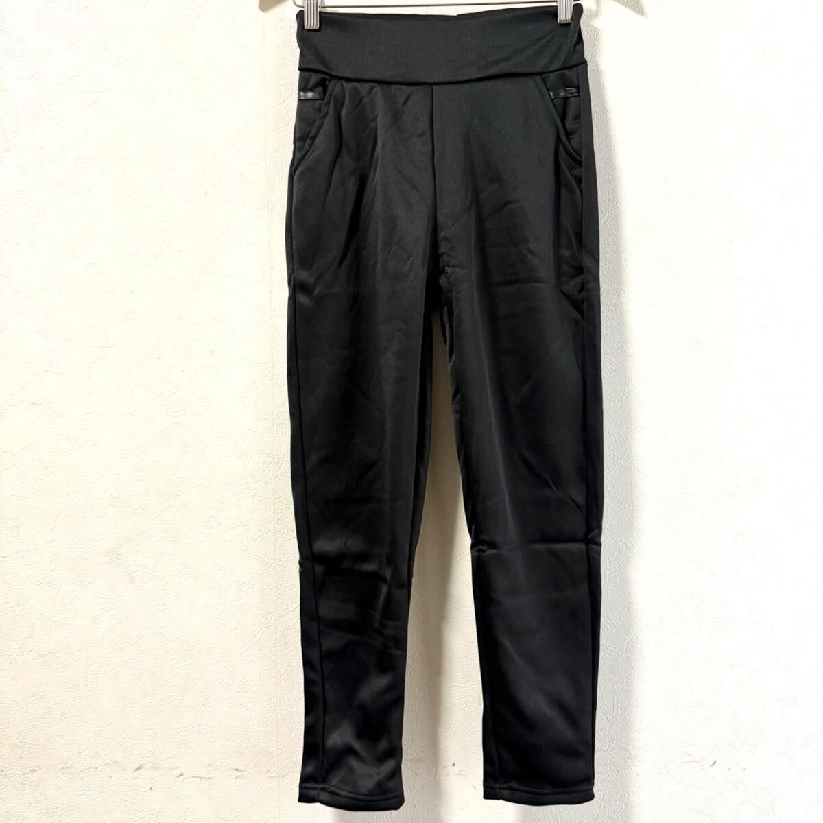 裏ボアストレッチパンツ スラックス レギンス ボア 蓄熱 裏起毛 極暖 ブラック XL_画像7