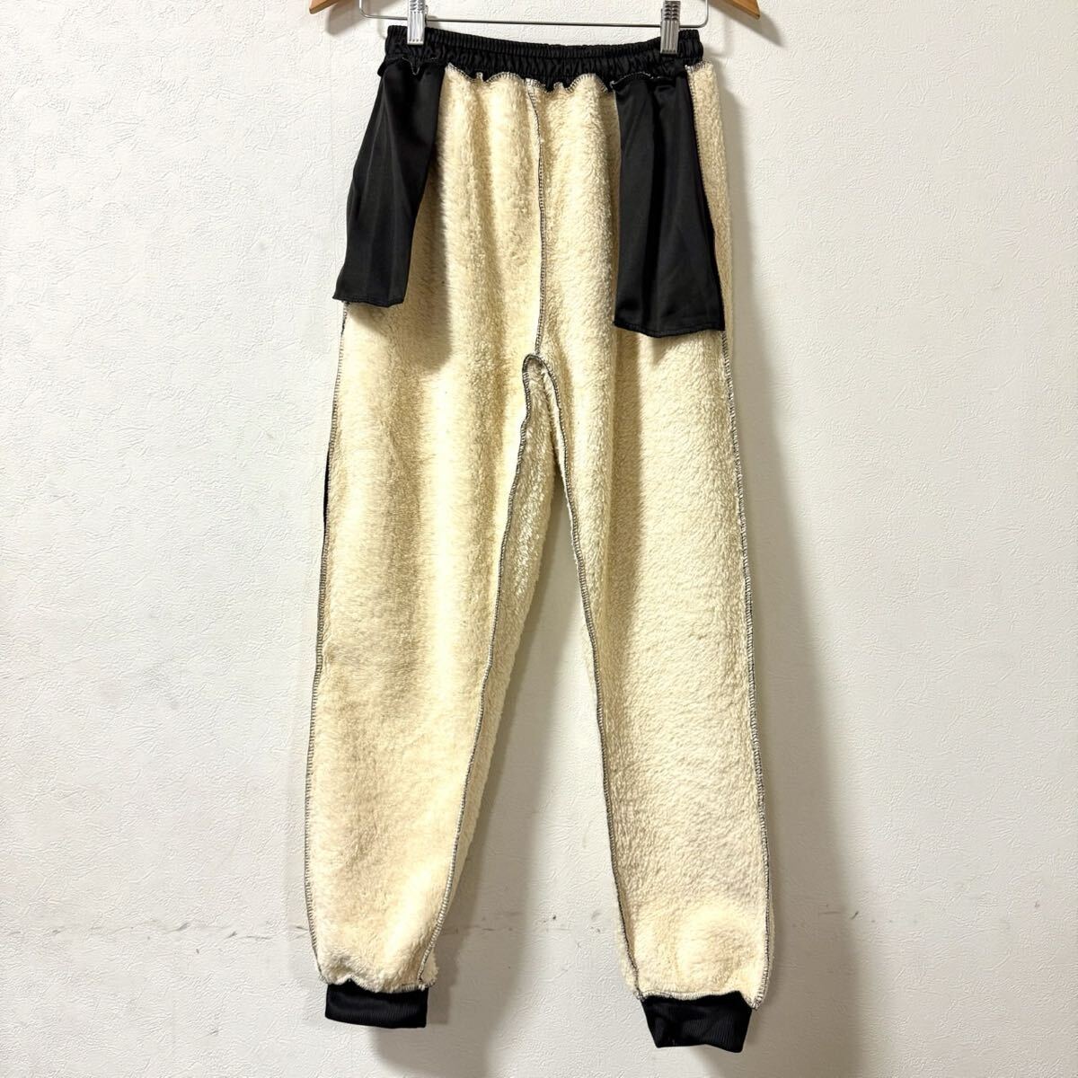 裏シープジョガーパンツ スウェットパンツ 極暖 防寒 保温 モコモコ 男女兼用 ブラック XLの画像10