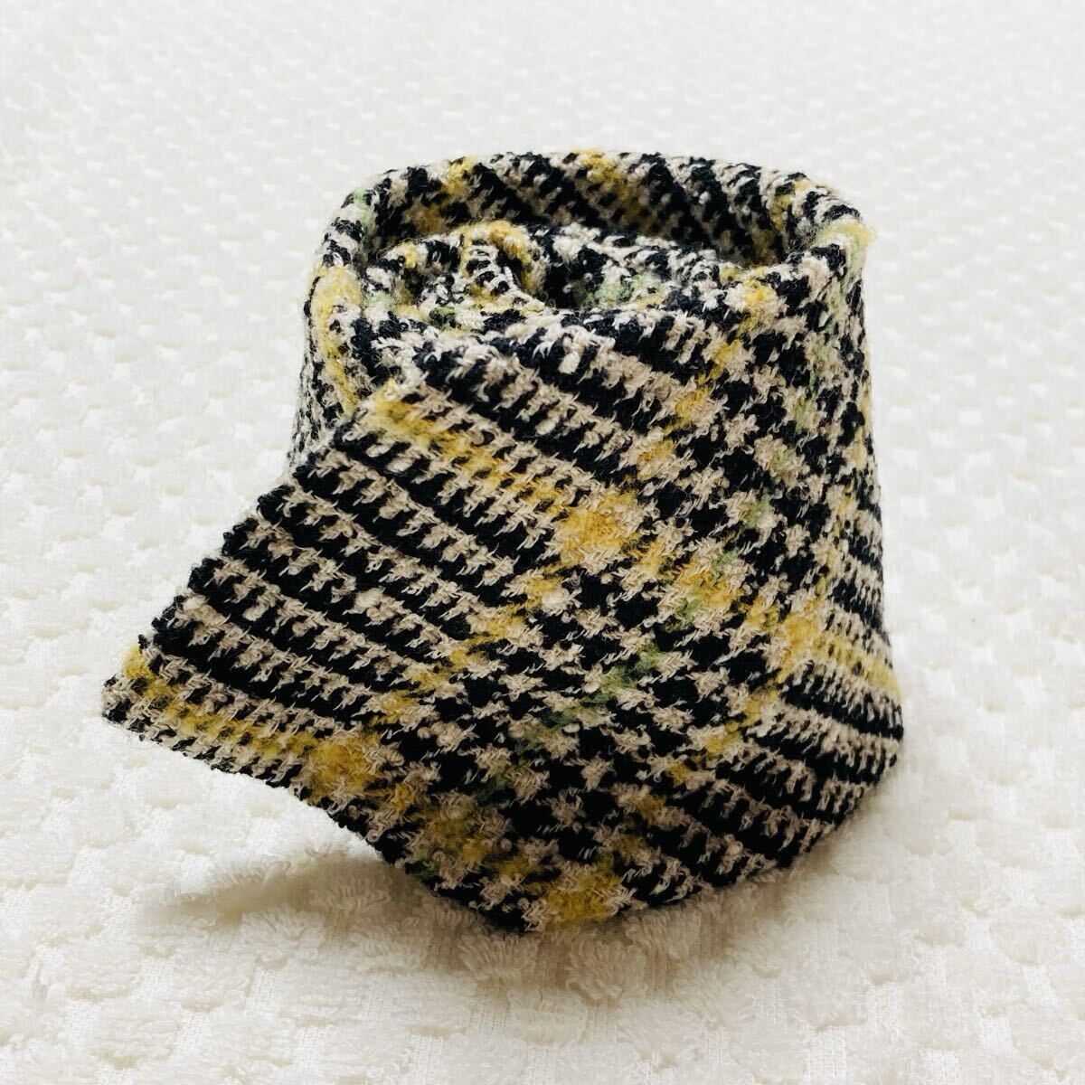 ■美品■希少■VALENTINO ヴァレンティノ　ネクタイ　グレンチェック　総柄　ウール100% イタリア製　ブラック×ベージュ等_画像2