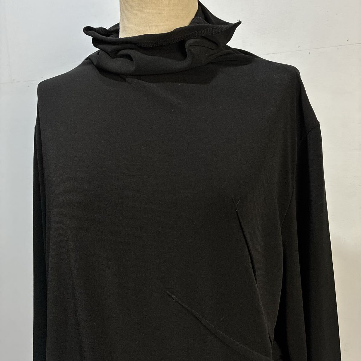 t.b センソユニコ sensounico ハイネックカットソー タートルネック デザインカットソー 長袖 黒 ブラック【レターパックプラス郵送可】W_画像2