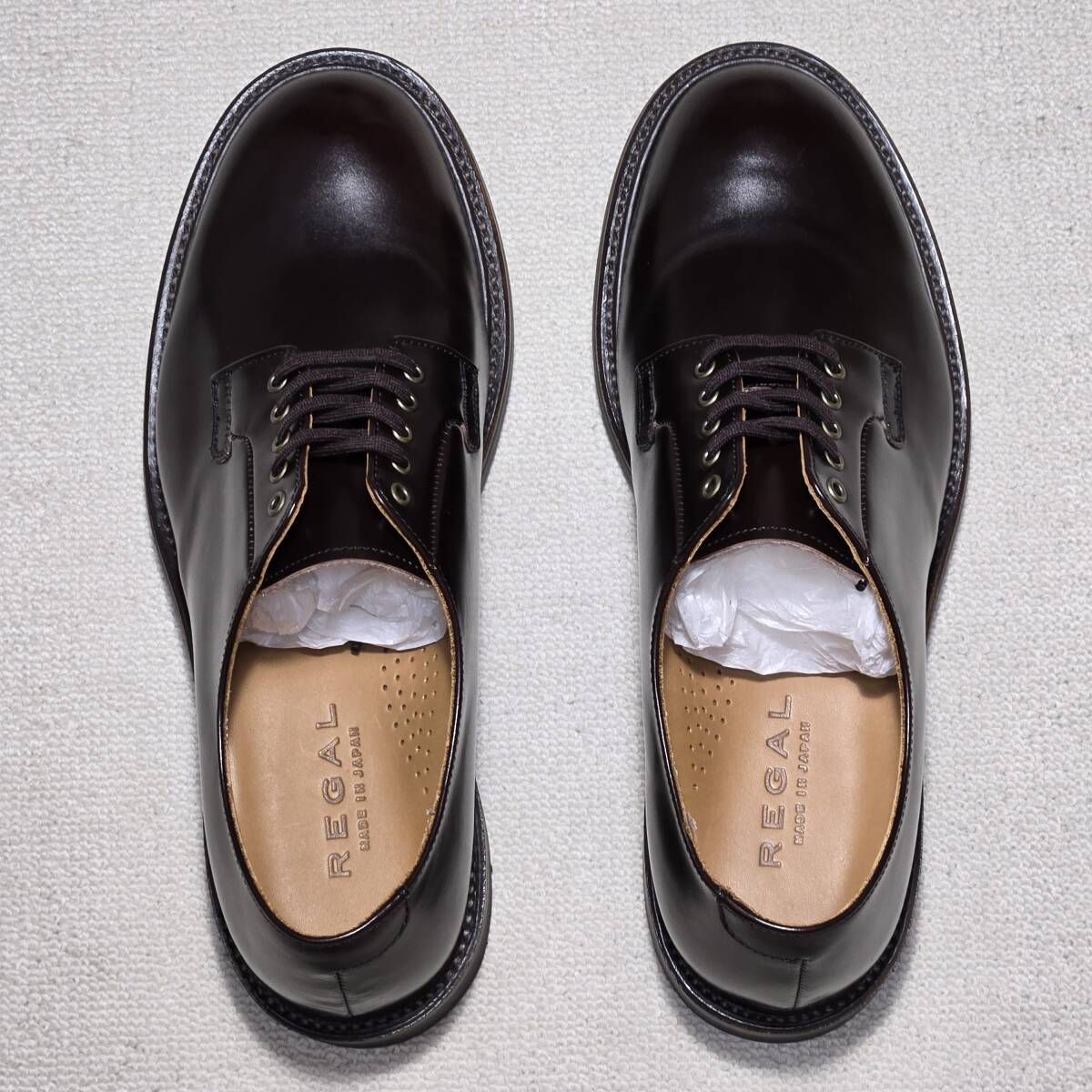 【未使用品】 REGAL NEW Classic Plain toe 02BLCB 24.5cm ダークブラウン リーガル_画像3
