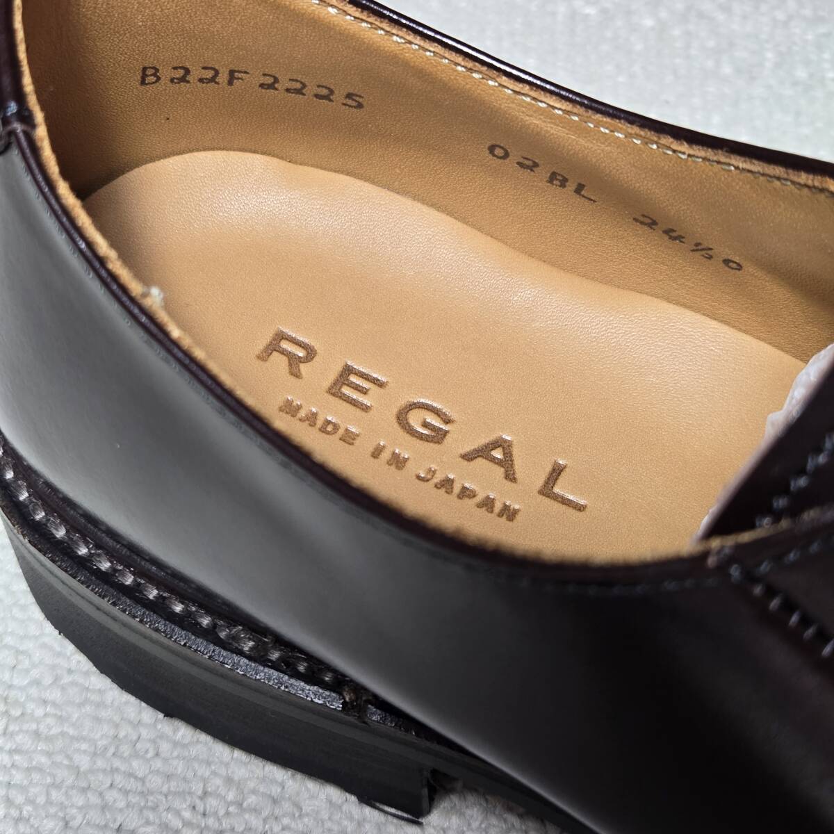 【未使用品】 REGAL NEW Classic Plain toe 02BLCB 24.5cm ダークブラウン リーガル_画像8