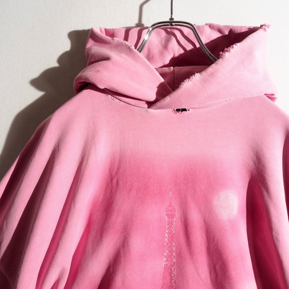 R1288P ▼BALENCIAGA バレンシアガ▼ 23AW パリスムーン ロゴ プルオーバー フーディ ピンク UNISEX/4 ビッグ スウェットパーカー rb mks_画像2